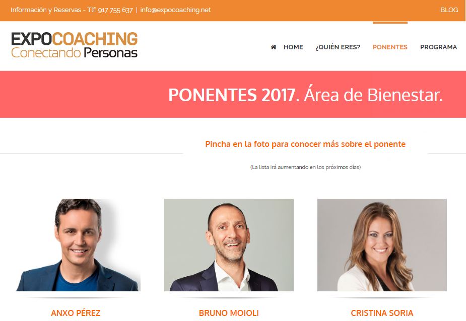 Bruno Moioli, autor de Lidera y Vive participó en EXPOCOACHING 2017