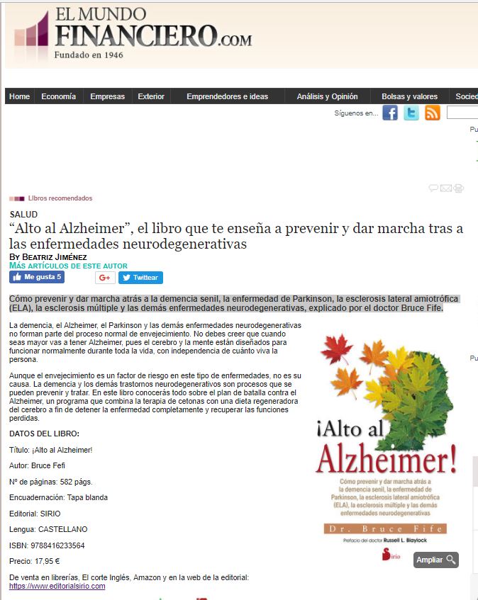 Reseña de ‘Alto al Alzheimer’
