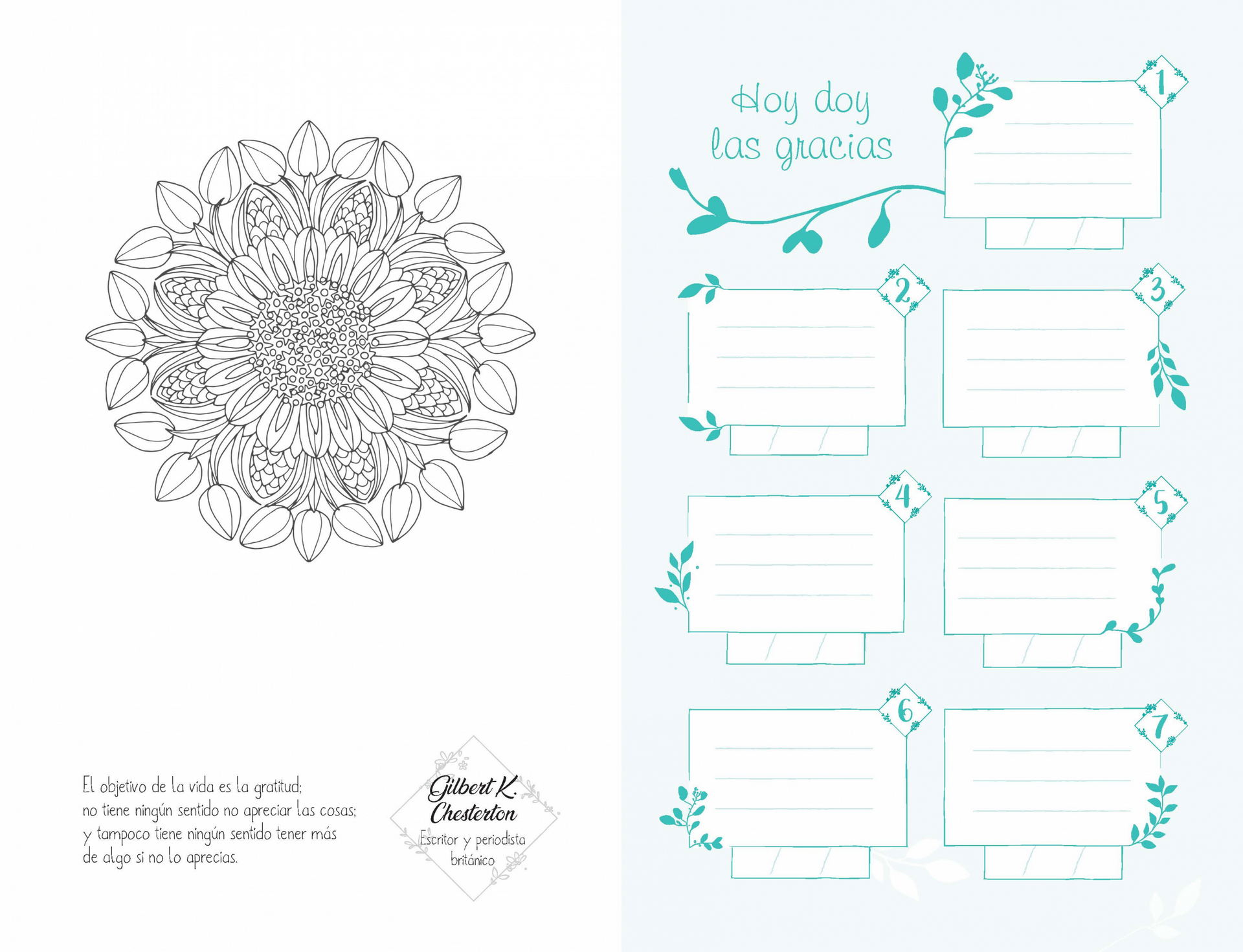 Diario De Gratitud Pdf DIARIO DE GRATITUD Y MANDALAS PARA COLOREAR