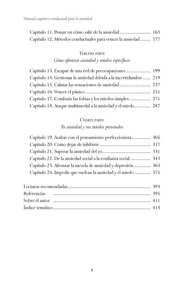 MANUAL COGNITIVO-CONDUCTUAL PARA LA ANSIEDAD - Imagen 3